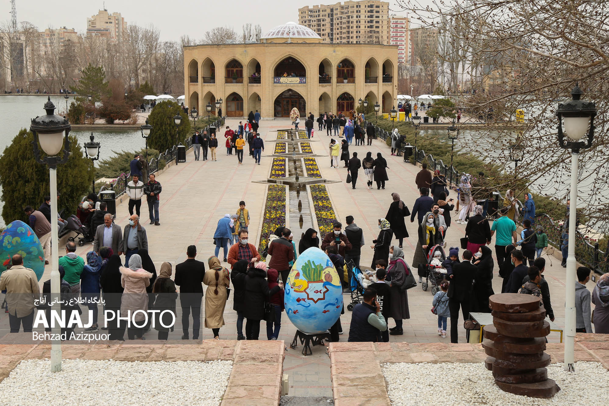 مسافران نوروزی در ائل گلی تبریز
