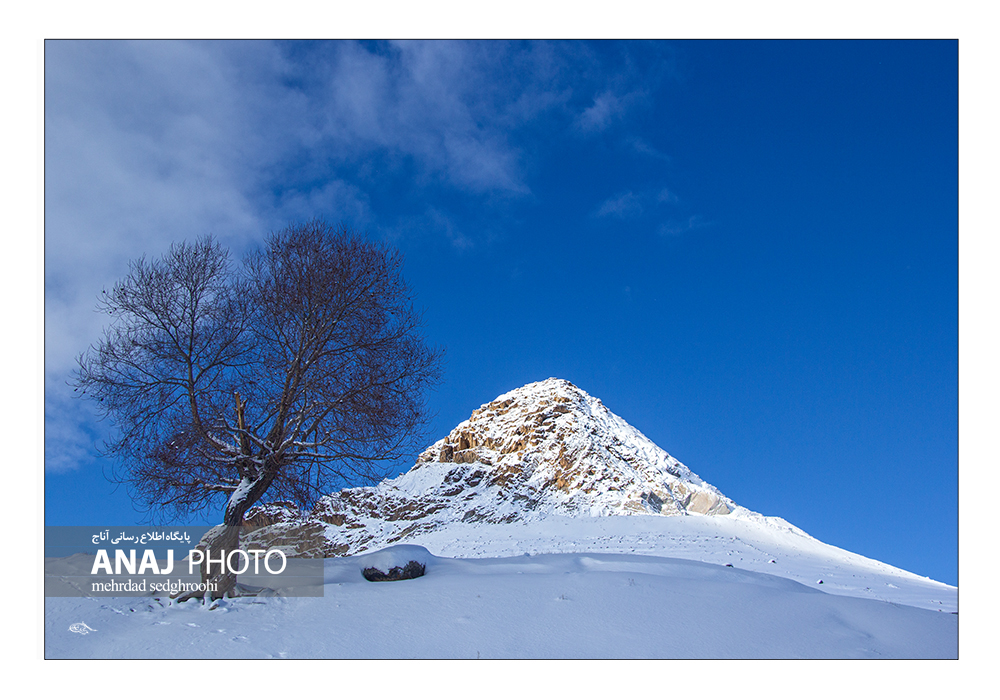 منظره زمستانی دره لیقوان تبریز