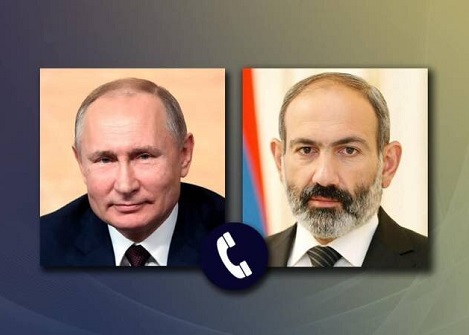 گفت‌وگوی تلفنی پوتین و پاشینیان در خصوص وضعیت قره باغ