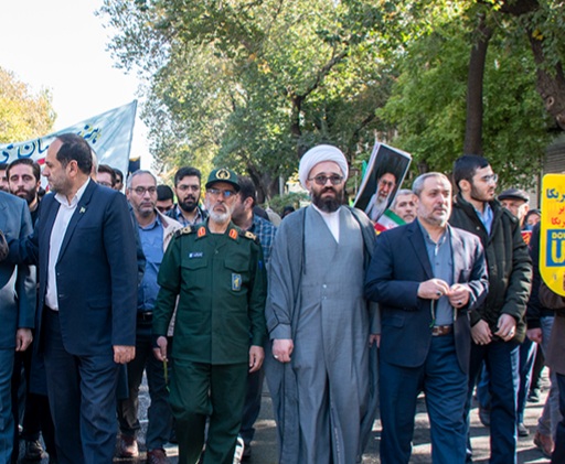 پیام قدردانی فرمانده سپاه عاشورا از حضور حماسی مردم آذربایجان شرقی در راهپیمایی ۱۳ آبان