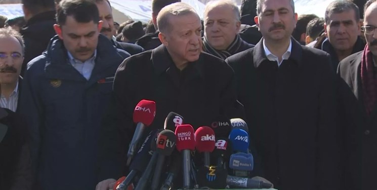 اردوغان: تاکنون ۱۴ هزار نفر در زلزله ترکیه جان باختند