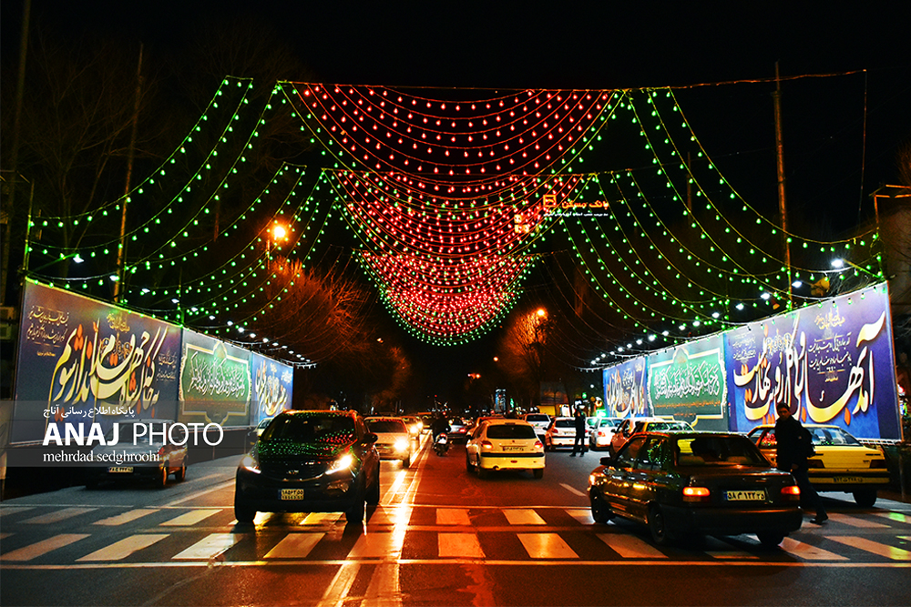 آذین بندی تبریز برای جشن نیمه شعبان