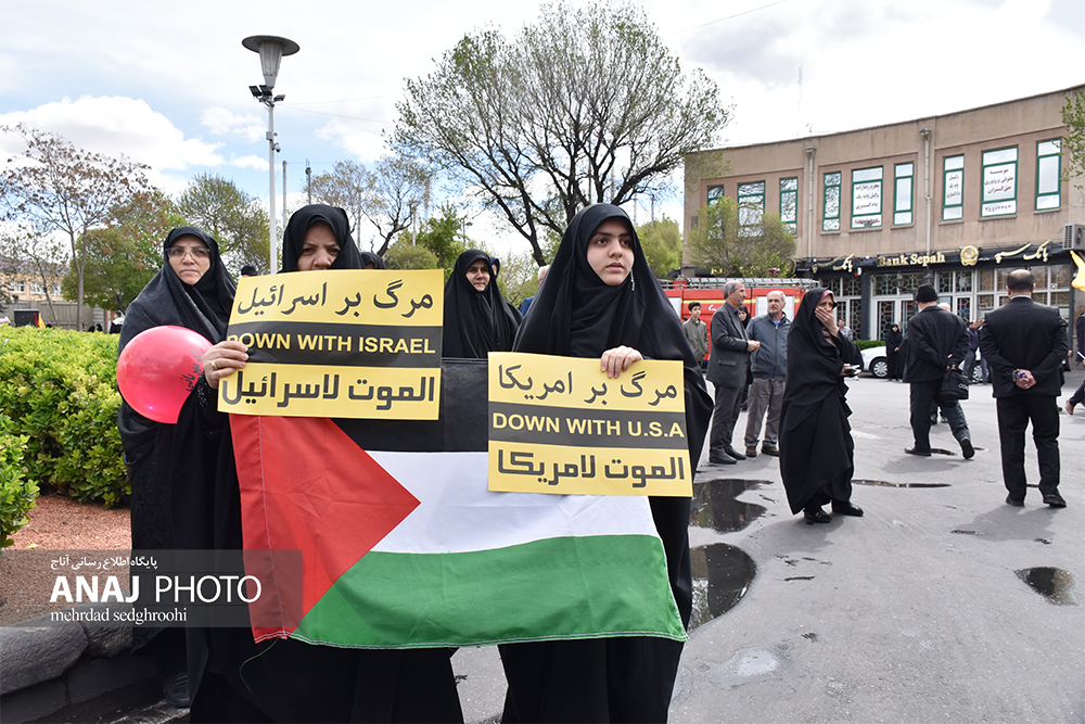 حضور «الهام‌بخش» تبریزی‌ها در راهپیمایی روز قدس