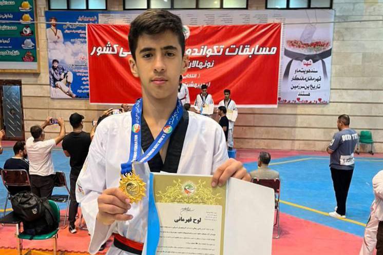 تکواندوکار نوجوان میانه‌ای مدال برنز آسیا را بر گردن آویخت
