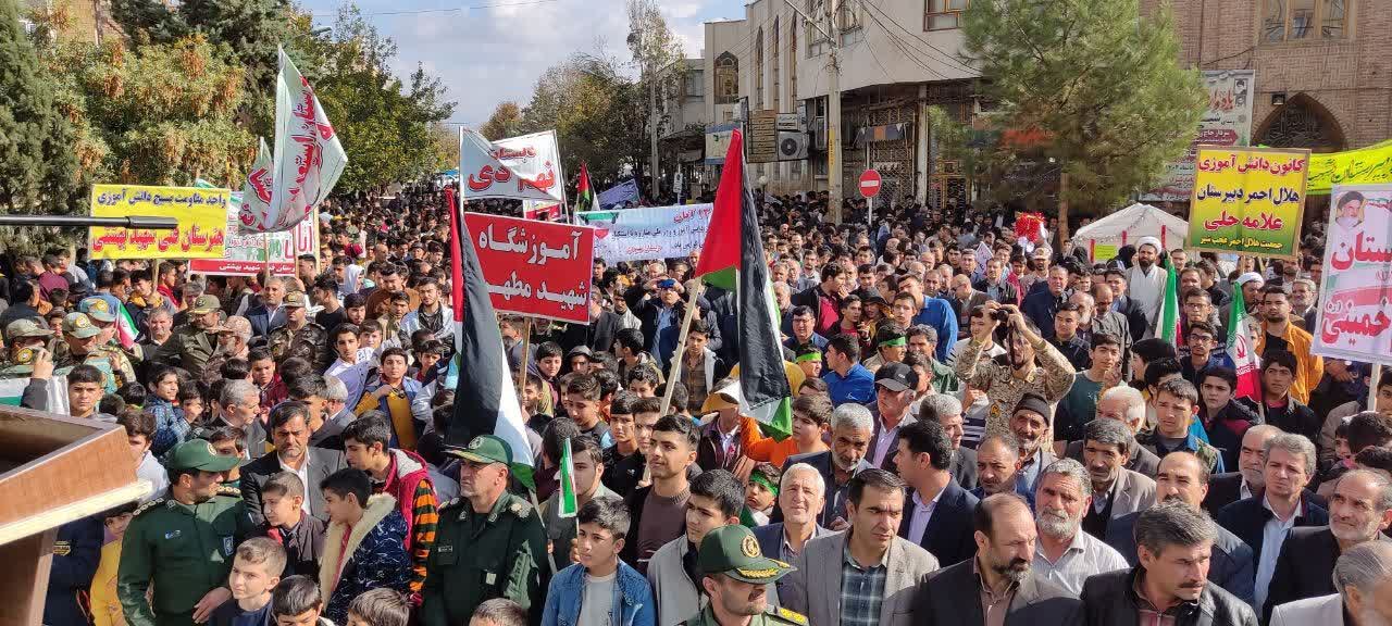 خروش مردم عجب‌شیر بر علیه استکبار جهانی