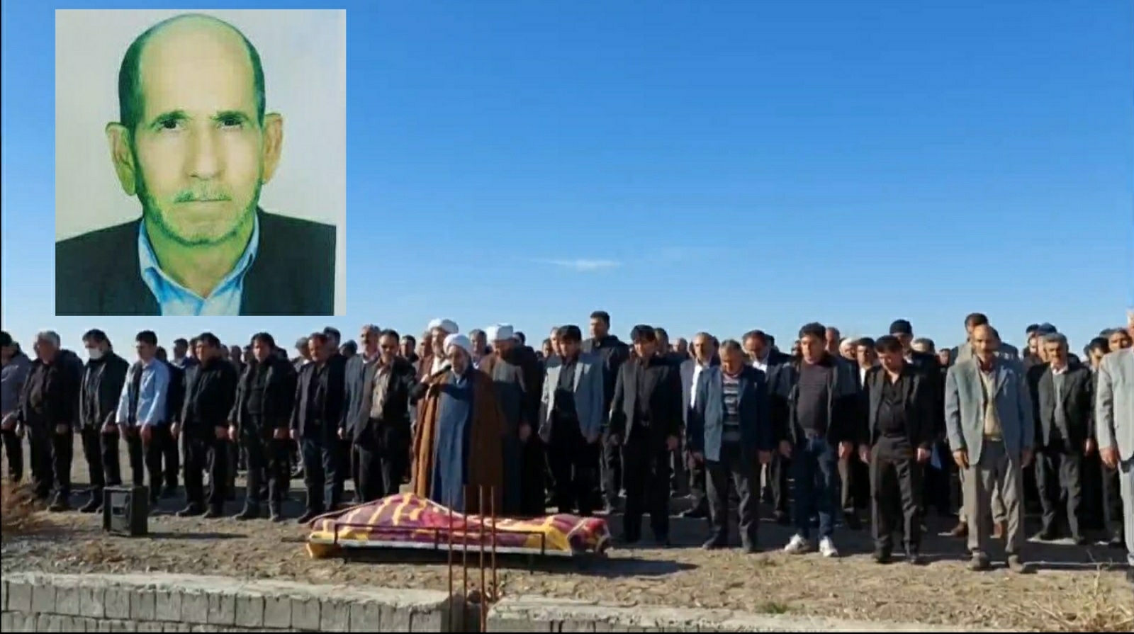 تشییع پیکر پدر شهید ولیزاده در شهرستان ملکان