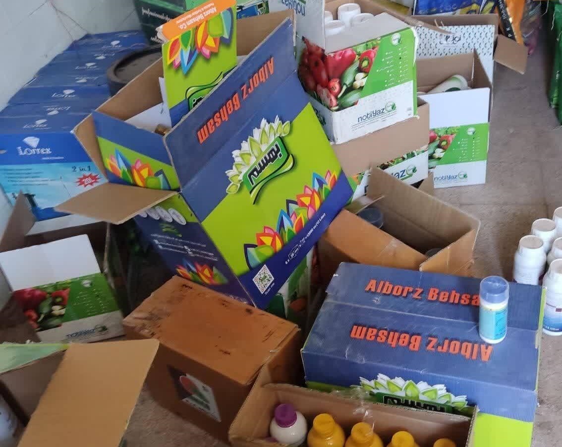 مهروموم انبار سموم کشاورزی غیرمجاز در مرند