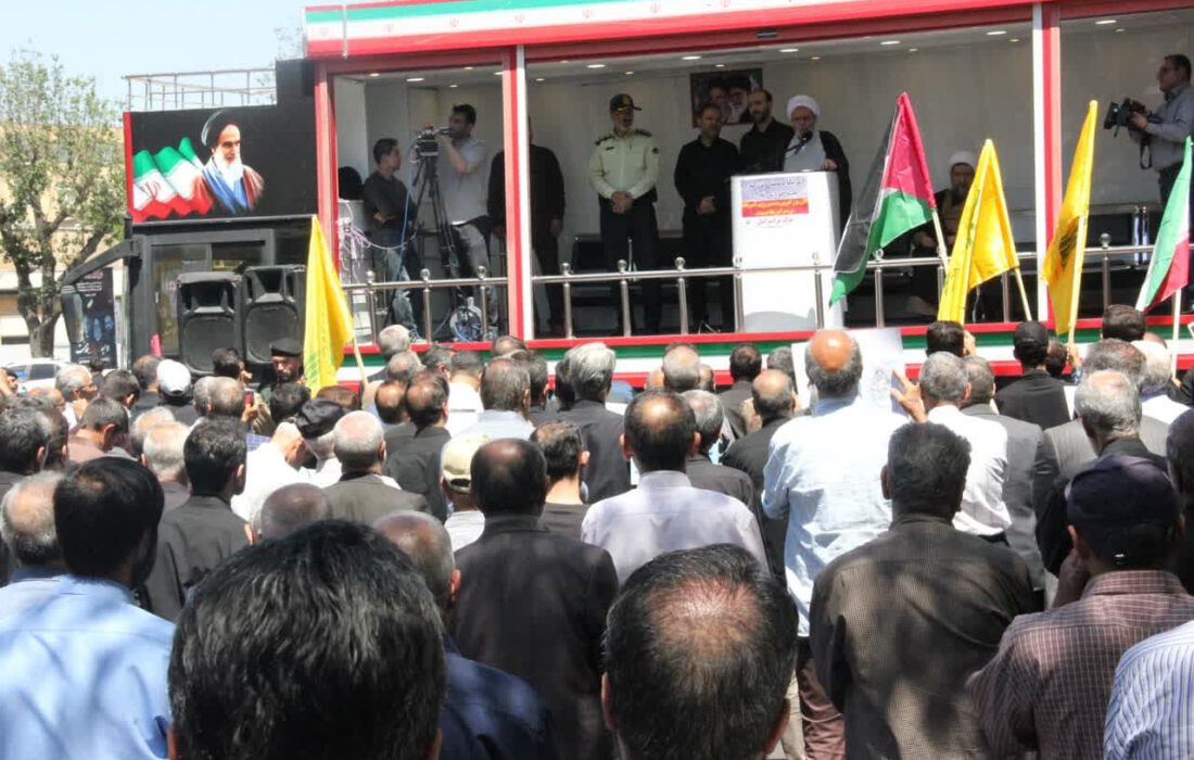 نمازگزاران تبریز از جنایات رژیم صهیونیستی اعلام انزجار کردند