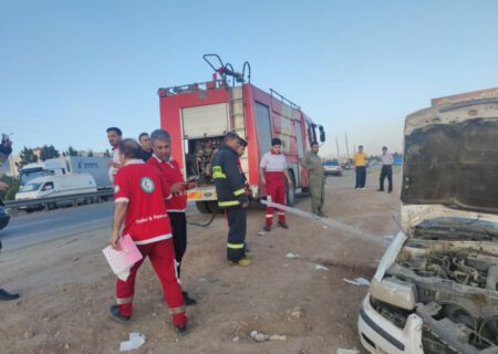دو کشته و مصدوم در واژگونی سمند در جاده صوفیان