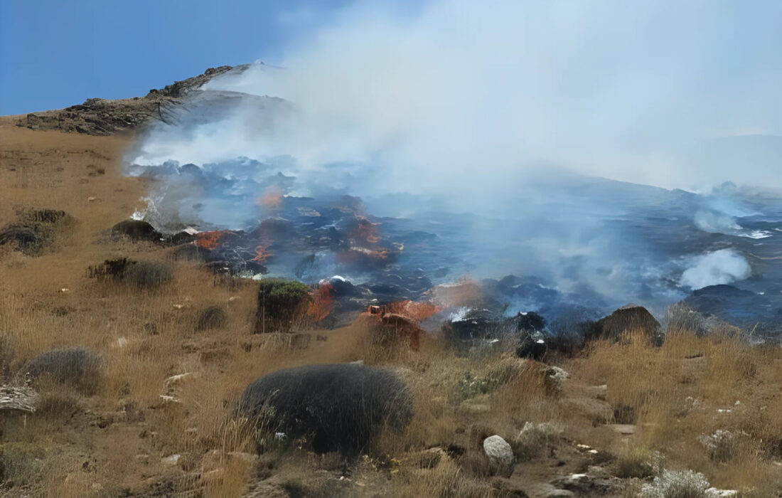 مراتع «کیامکی» جلفا چگونه طعمه آتش شد؟