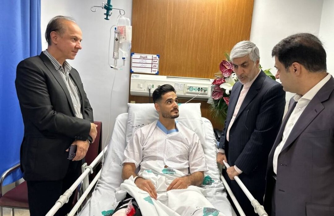 عیادت وزیر ورزش از کاپیتان میانهای تیم ملی تکواندو