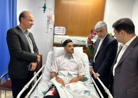 عیادت وزیر ورزش از کاپیتان میانه‌ای تیم ملی تکواندو