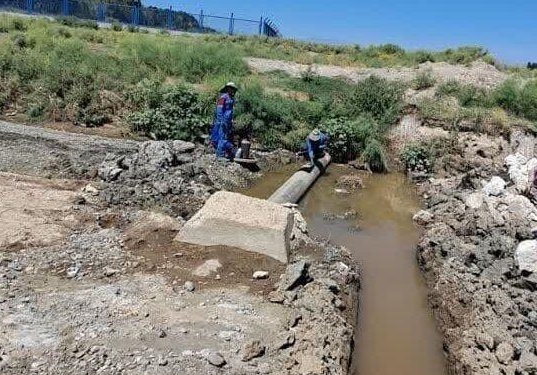 ایمن‌سازی لوله انتقال گاز خوی از خط تسوج