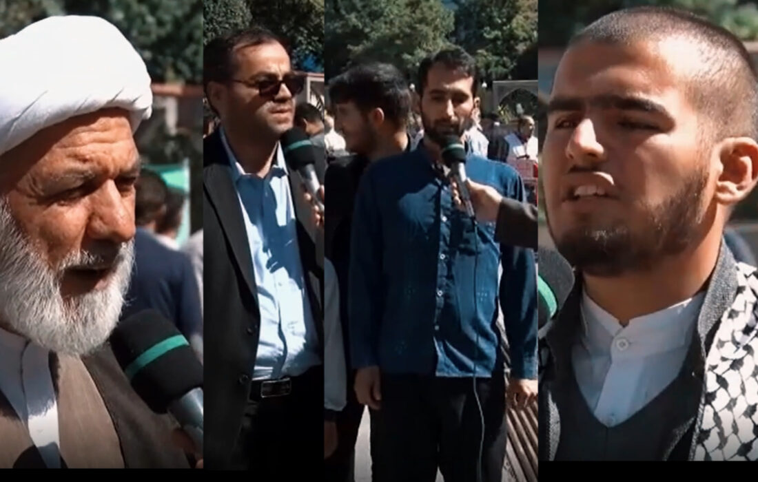 گفتگوی آناج با نمازگزاران تبریزی در جمعه نصر