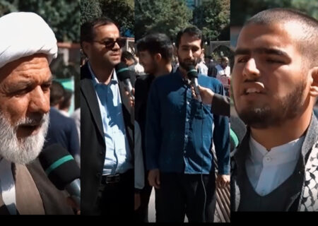 گفتگوی آناج با نمازگزاران تبریزی در جمعه نصر