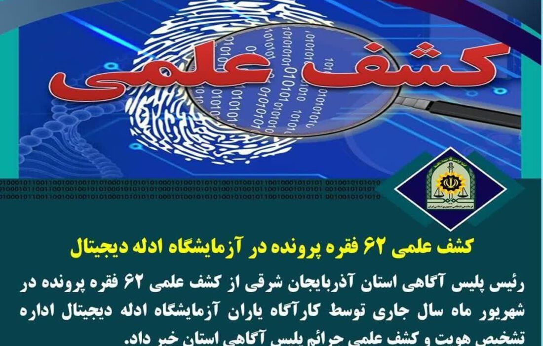 کشف علمي پرونده‌ها در آزمايشگاه ادله ديجيتال