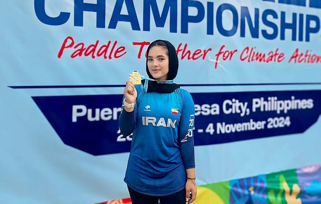 هتریک طلایی دختر قایقران تبریزی