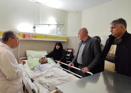 عیادت ستوده‌نژاد از کشتی‌گیر سانحه‌دیده ماکویی