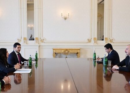 دیدار رئیس‌جمهوری آذربایجان با وزیر حمل‌ونقل اسرائیل