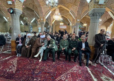 مراسم بزرگداشت شهدای قیام ۲۹ بهمن تبریز در مسجد قزللی