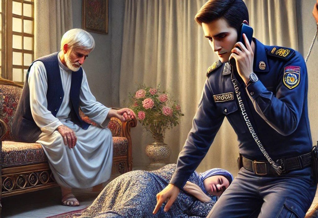 نجات جانِ زن بیمار توسط پلیس میانه‌ای