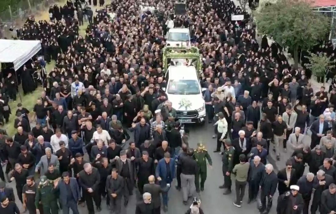 پیکر شهید حملات رژیم صهیونیستی در اهر تشییع شد