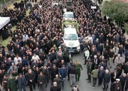 پیکر شهید حملات رژیم صهیونیستی در اهر تشییع شد