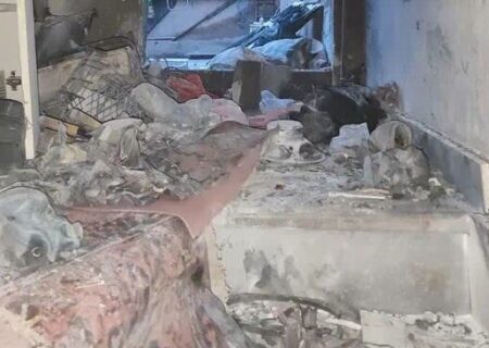 هفت باب مغازه در بازار تبریز طعمه حریق شد