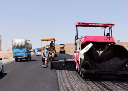 اجرای روکش آسفالت جاده مراغه –هشترود