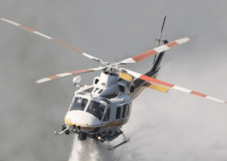 دیدِ کم، پرواز بالگرد اطفای حریق در نمنق جلفا را مختل کرد.