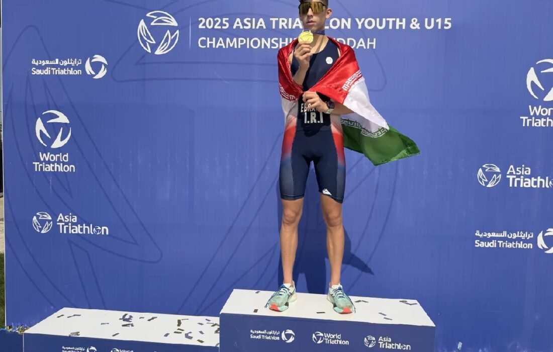 قهرمانی تاریخی ورزشکار استان در مسابقات ترای‌اتلون آسیا
