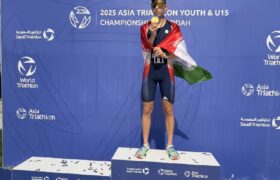 قهرمانی تاریخی ورزشکار استان در مسابقات ترای‌اتلون آسیا