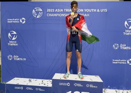 قهرمانی تاریخی ورزشکار استان در مسابقات ترای‌اتلون آسیا