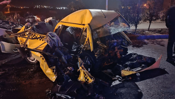 تصادف زنجیره‌ای در شهر جدید سهند