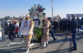 تشییع پیکر شهید مرزبانی، مهدی مصطفایی در تبریز