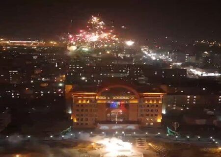 نورافشانی آسمان تبریز به مناسبت مبعث پیامبر